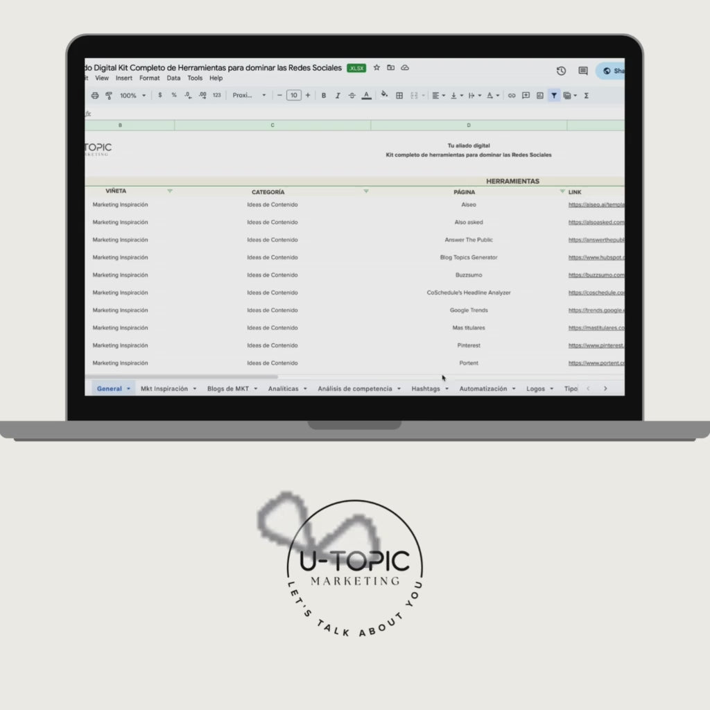 Kit de herramientas para dominar las redes sociales, plantillas digitales, template, productos digitales, redes sociales, social media, social media tools