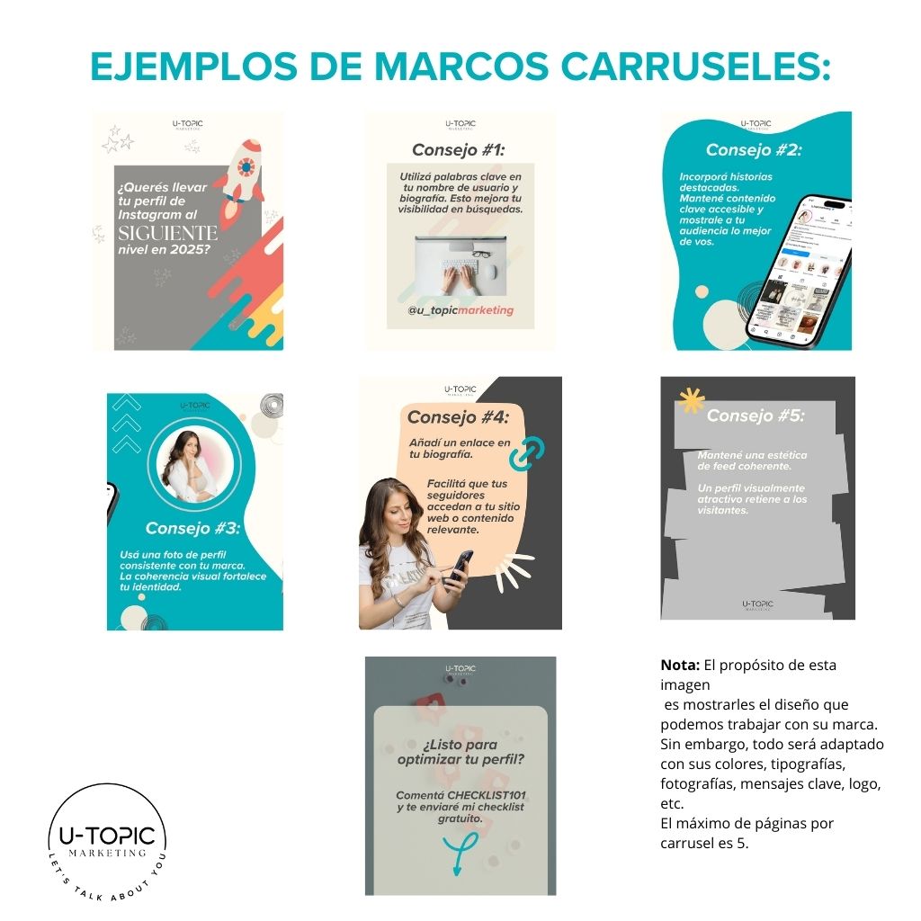 contenido para redes sociales, plantillas, Canva, carruseles, flat posts, historias, social media, marketing, digital marketing