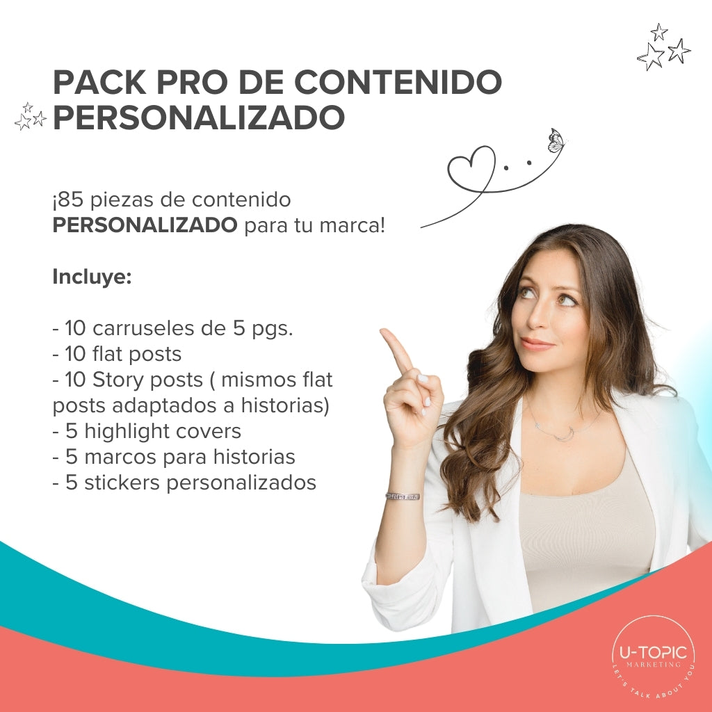 Contenido personalizado, redes sociales, branding, marca, plantillas, carruseles, flat posts, stories, historias