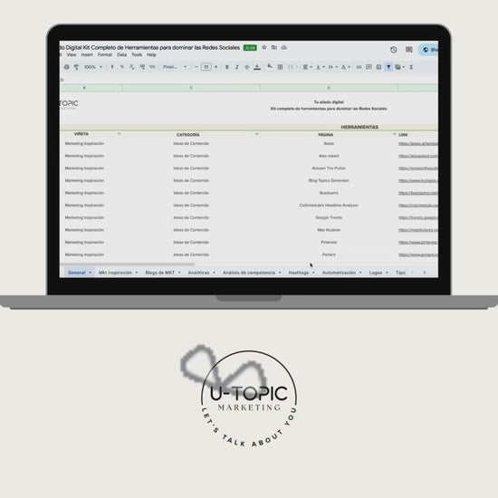 Kit de herramientas para dominar las redes sociales, plantillas digitales, template, productos digitales, redes sociales, social media, social media tools