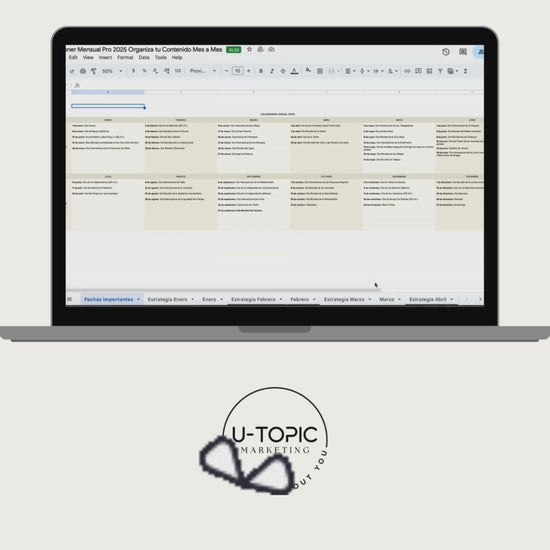 Planificador de Contenido en Redes Sociales, plantilla digital, productos digitales, content, creacion de contenido